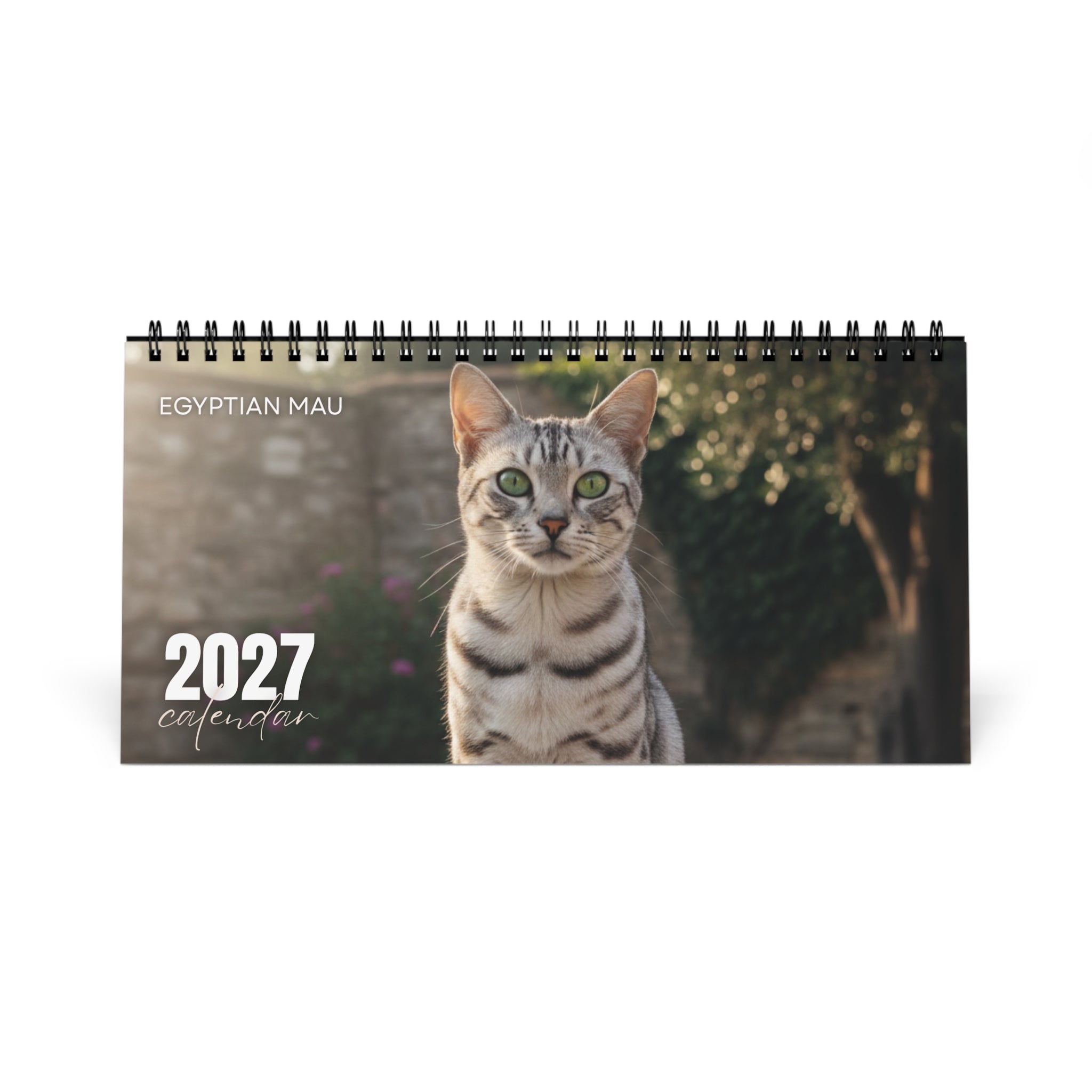 Egyptian Mau Desk Calendar 2027