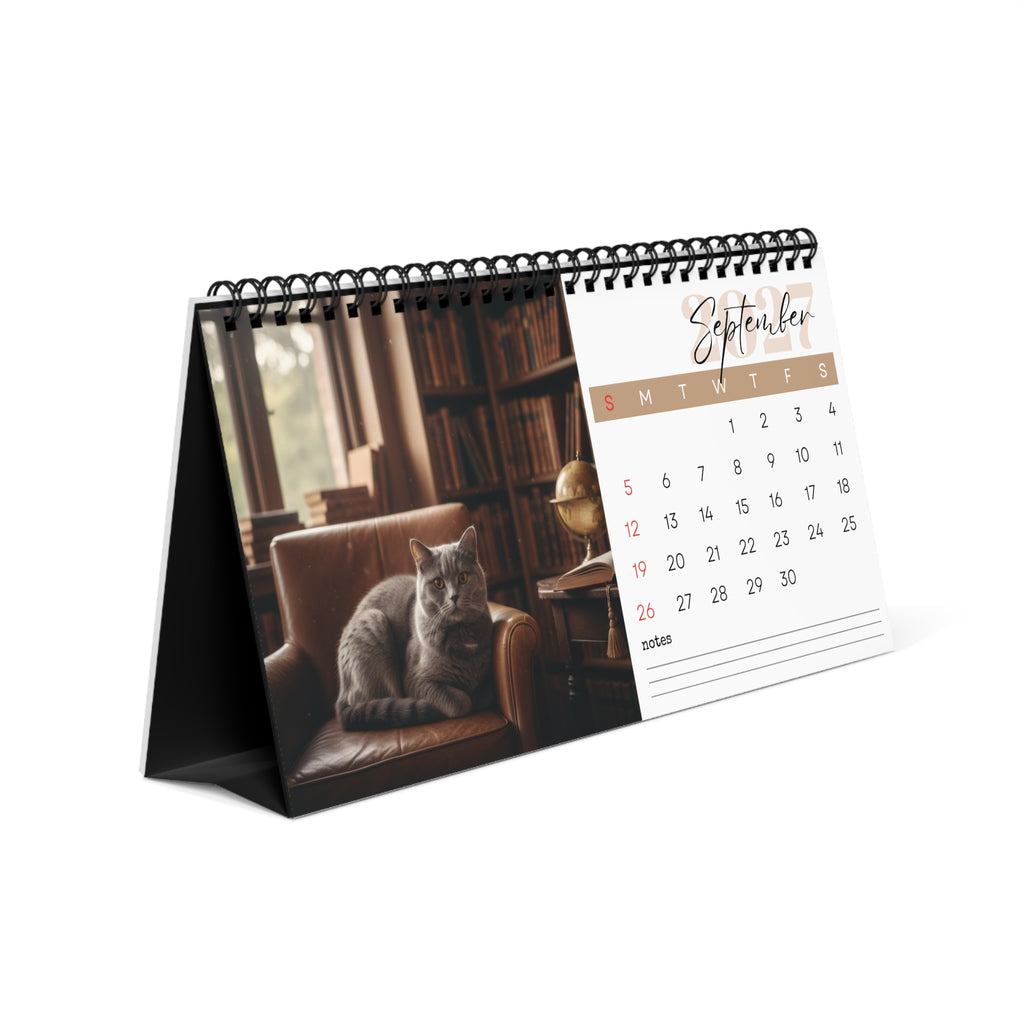 British Shorthair Desk Calendar 2027