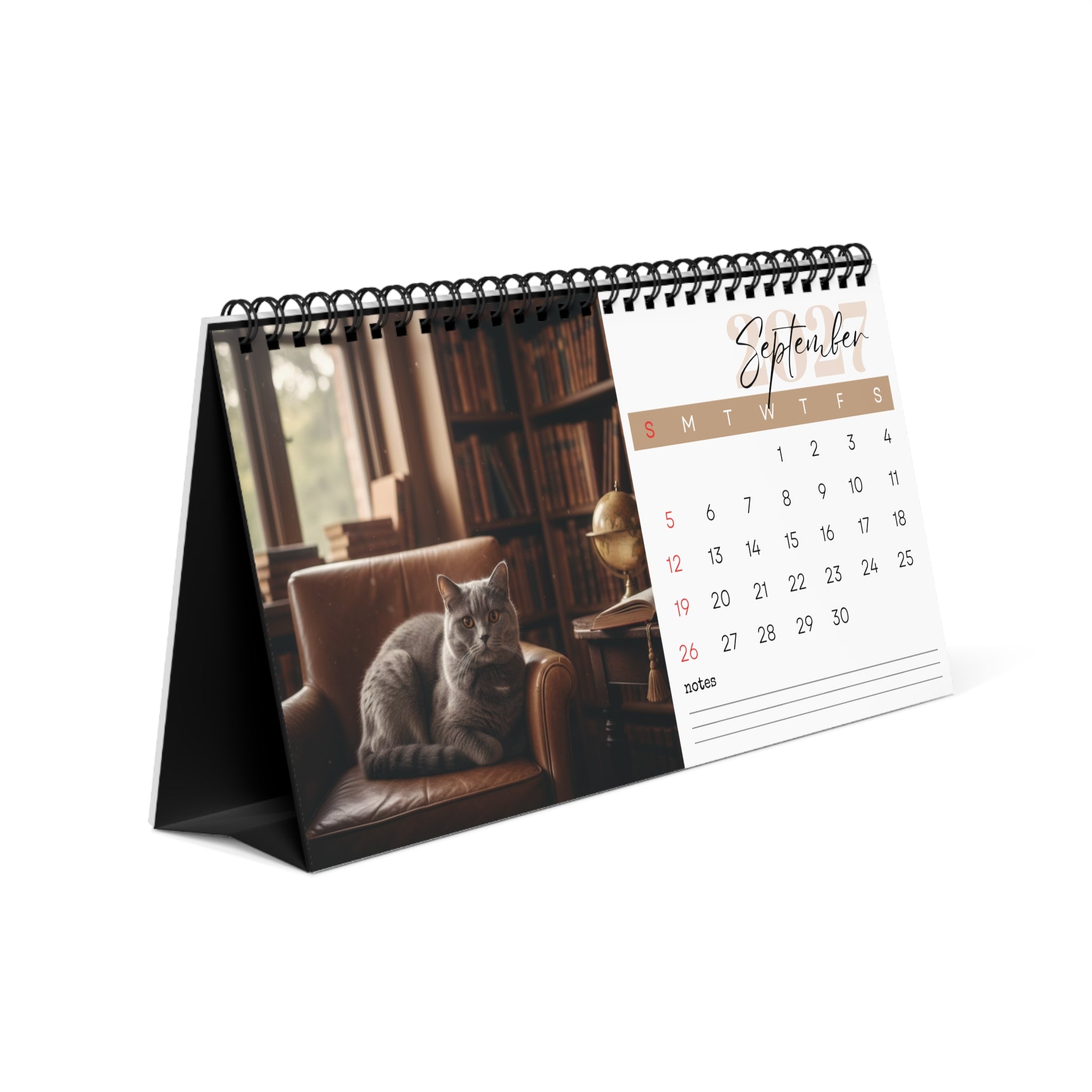 British Shorthair Desk Calendar 2027