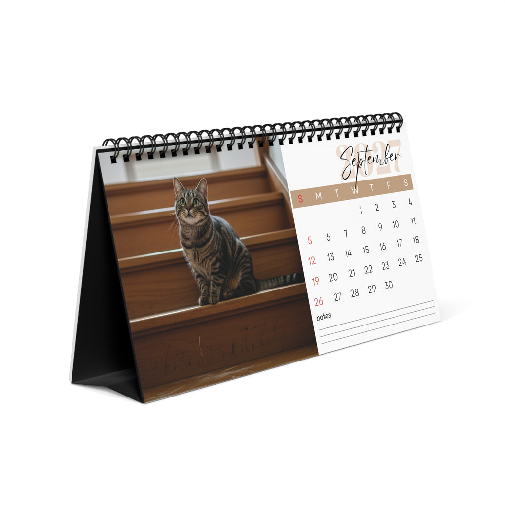 European Shorthair Desk Calendar 2027