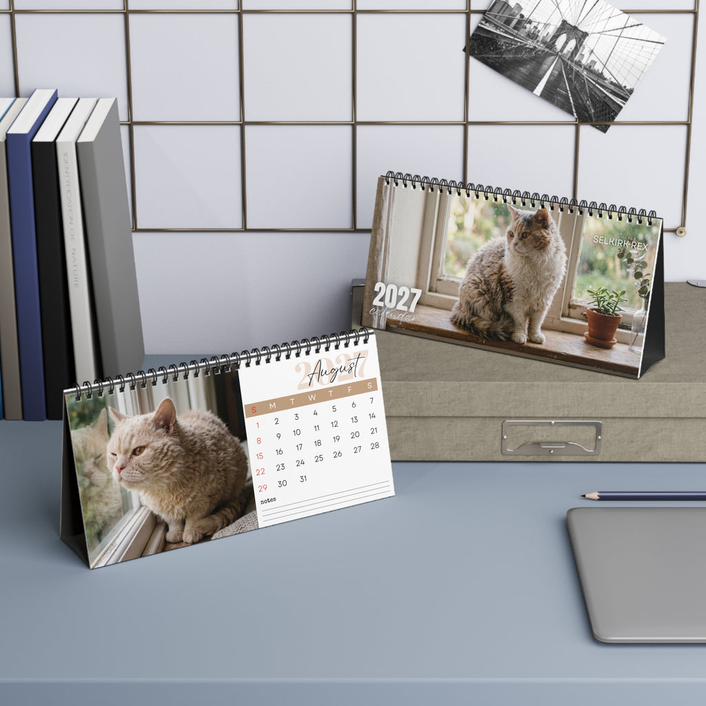 Selkirk Rex Cat Desk Calendar 2027