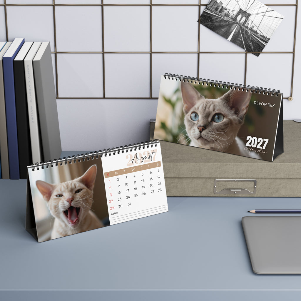 Devon Rex Desk Calendar 2027