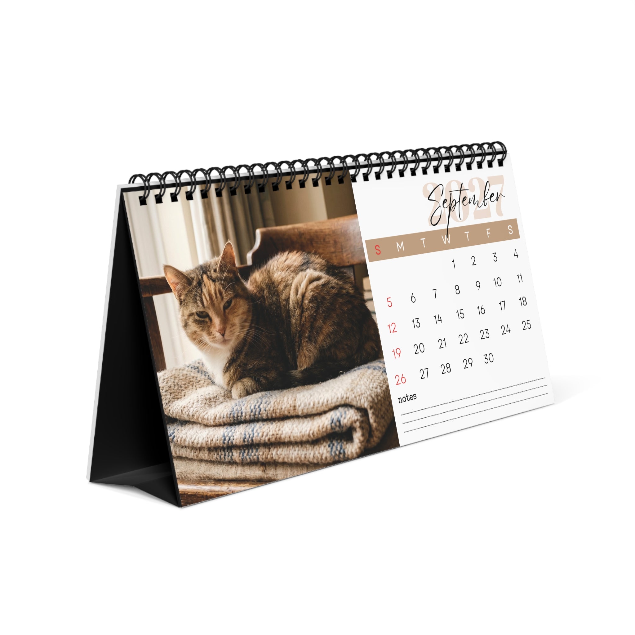 Manx Cat Desk Calendar 2027