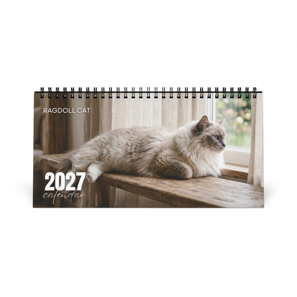Ragdoll Cat Desk Calendar 2027