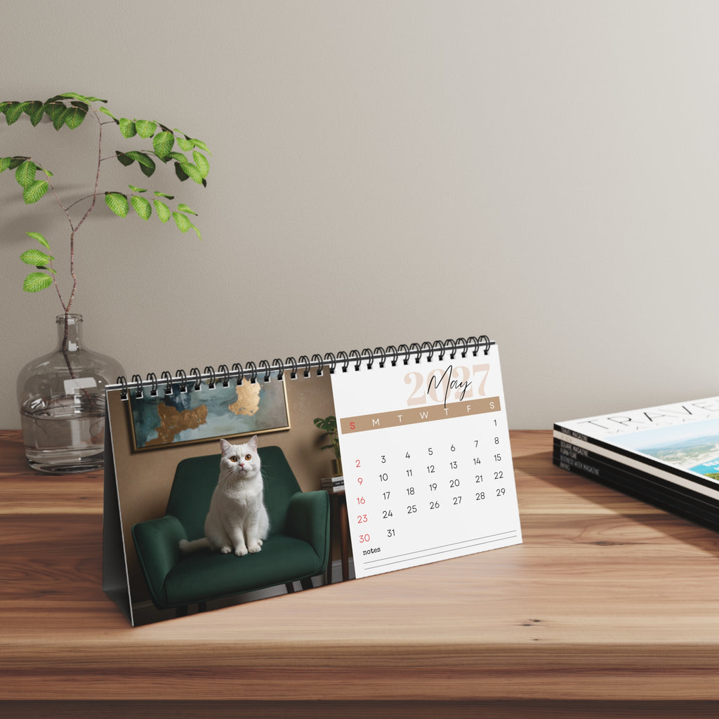 British Shorthair Desk Calendar 2027