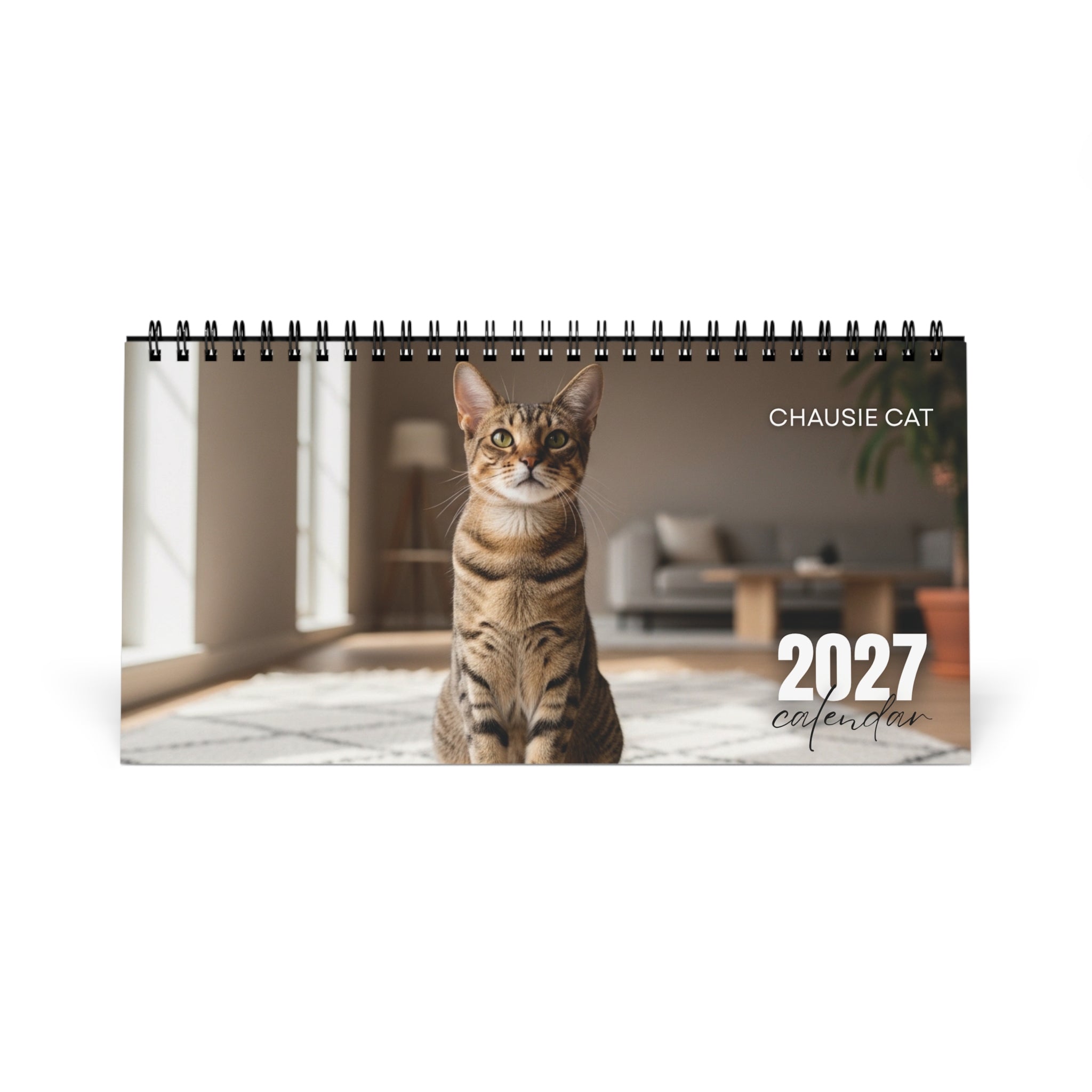 Chausie Cat Desk Calendar 2027