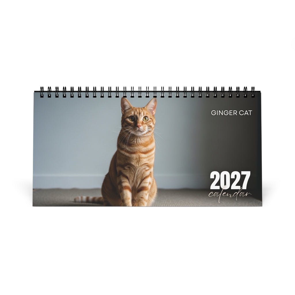 Ginger Cat Desk Calendar 2027