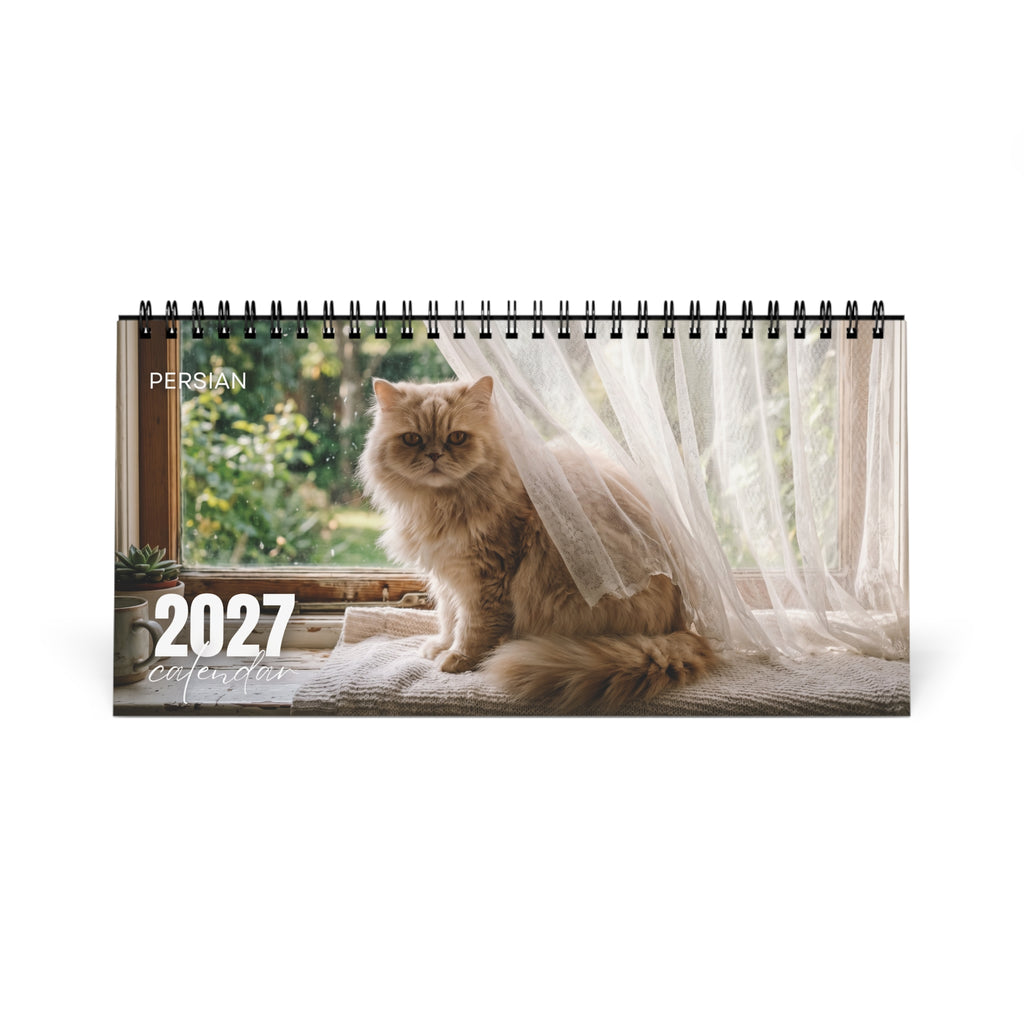 Persian Cat Desk Calendar 2027