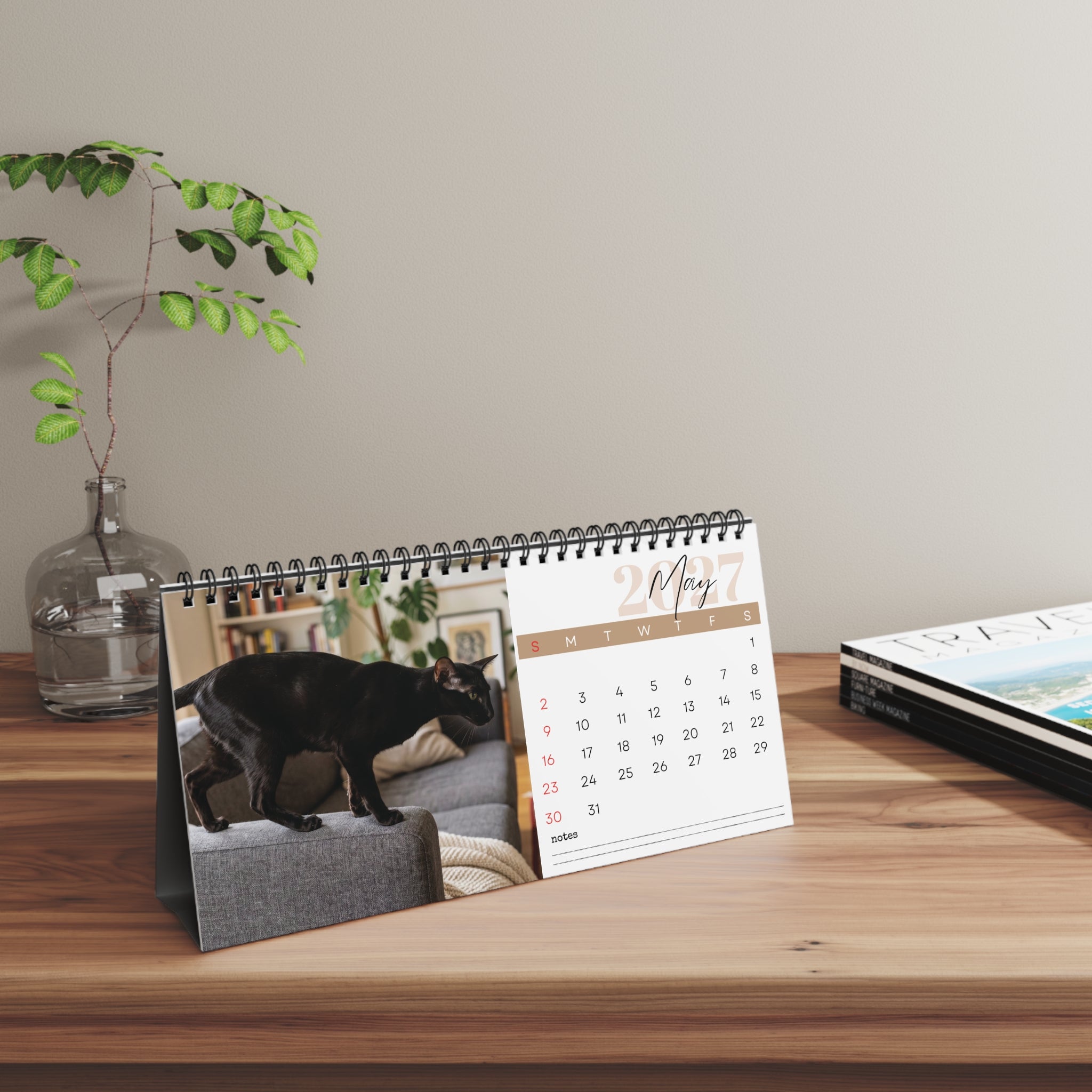 Oriental Shorthair Desk Calendar 2027