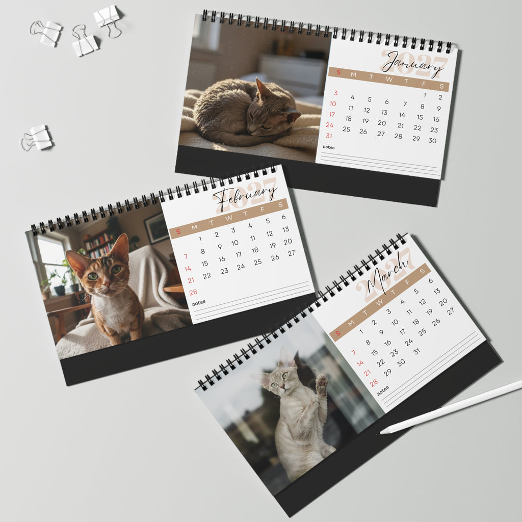 Devon Rex Desk Calendar 2027
