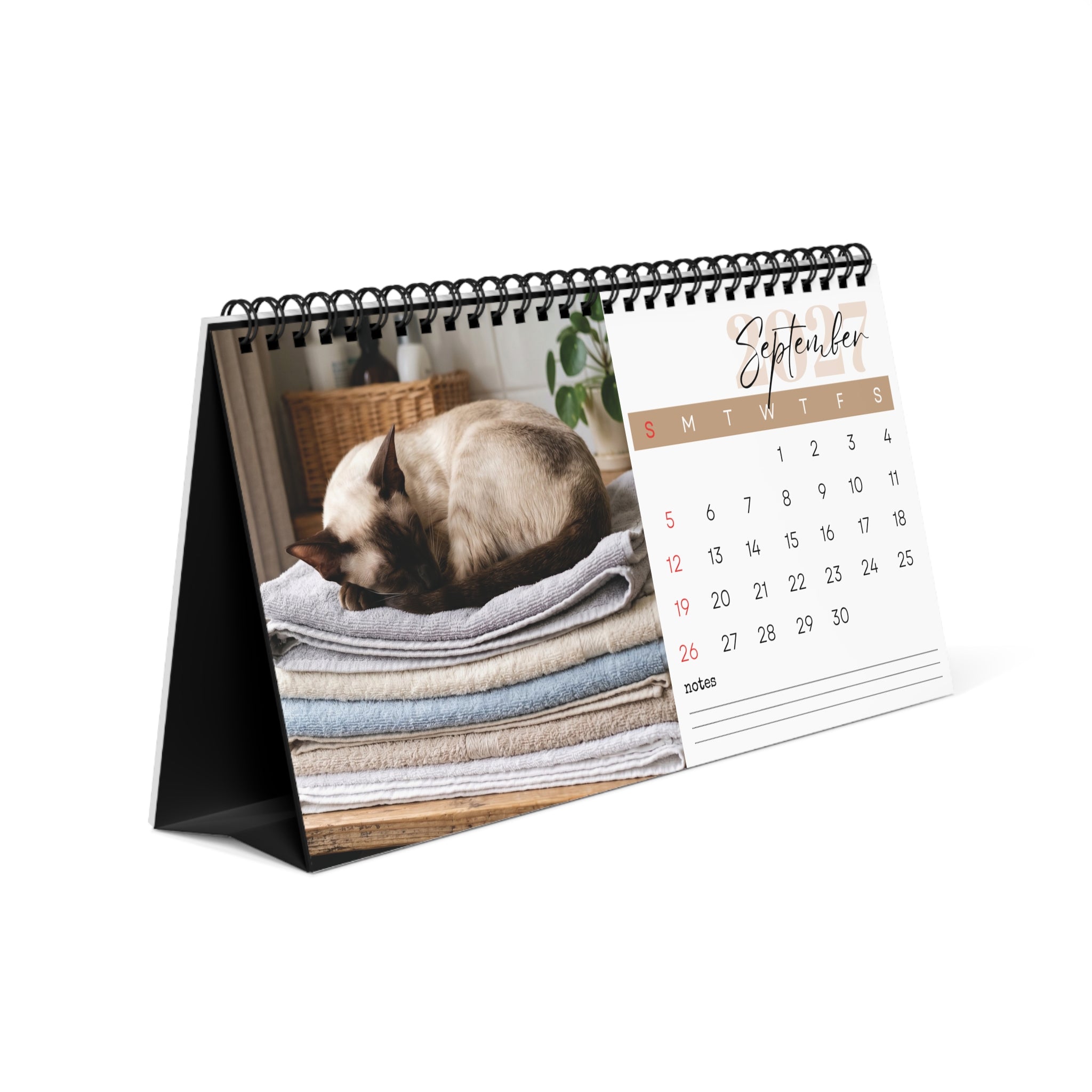 Oriental Shorthair Desk Calendar 2027
