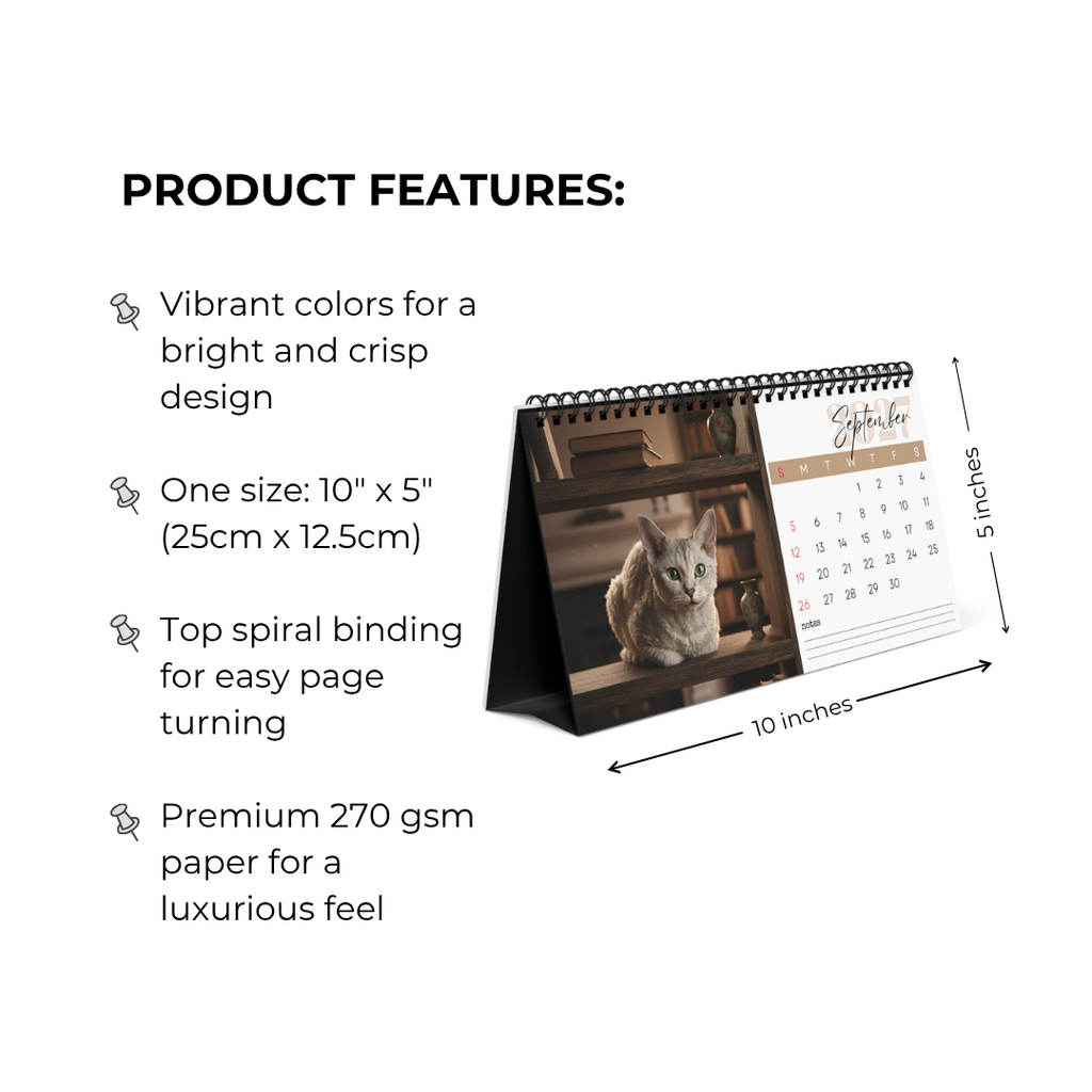 Devon Rex Desk Calendar 2027