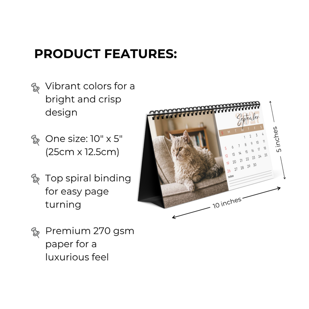 Selkirk Rex Cat Desk Calendar 2027