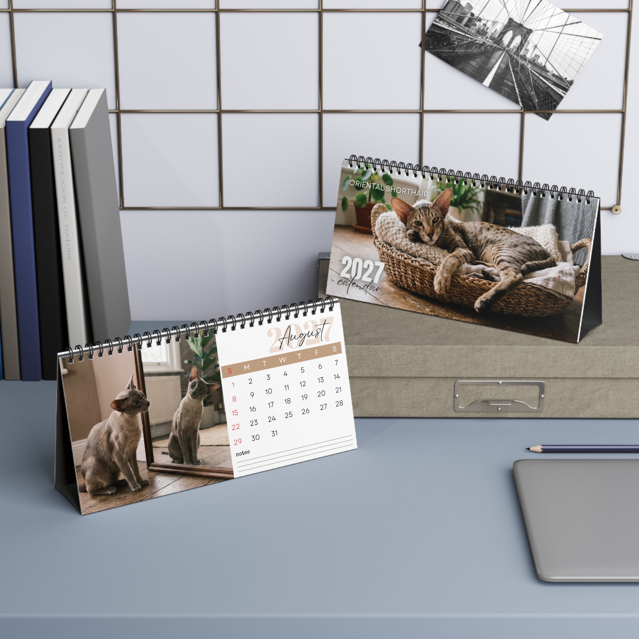 Oriental Shorthair Desk Calendar 2027