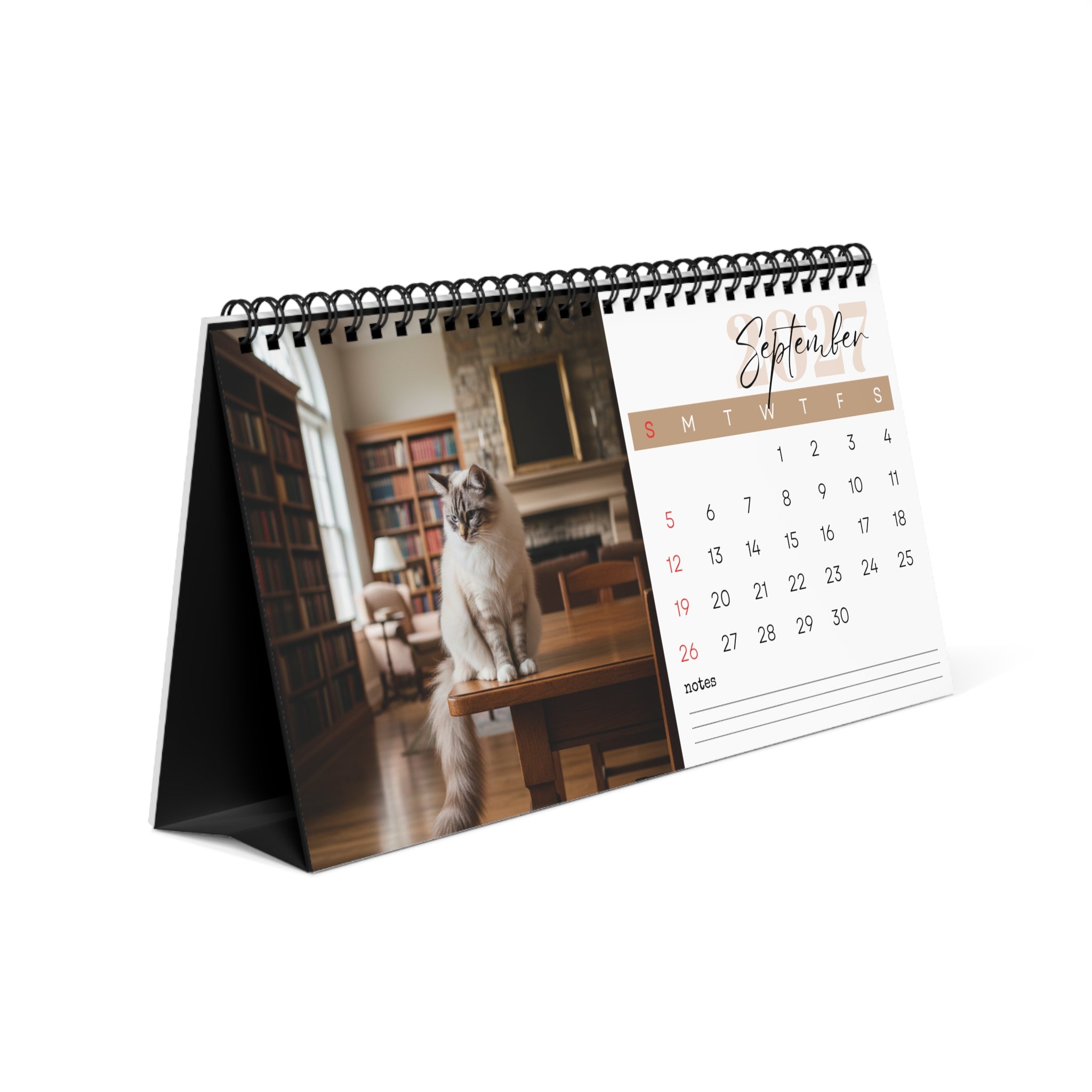 Balinese Cat Desk Calendar 2027