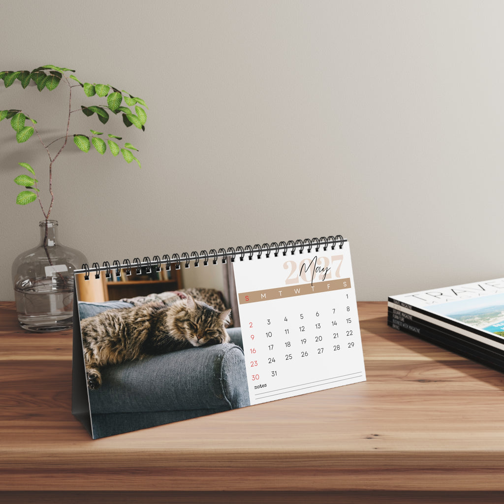 Siberian Cat Desk Calendar 2027