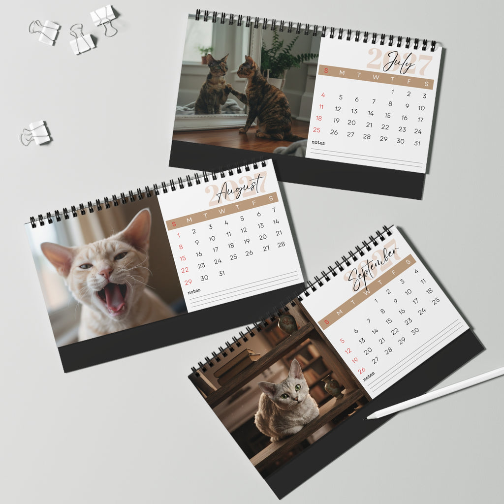 Devon Rex Desk Calendar 2027