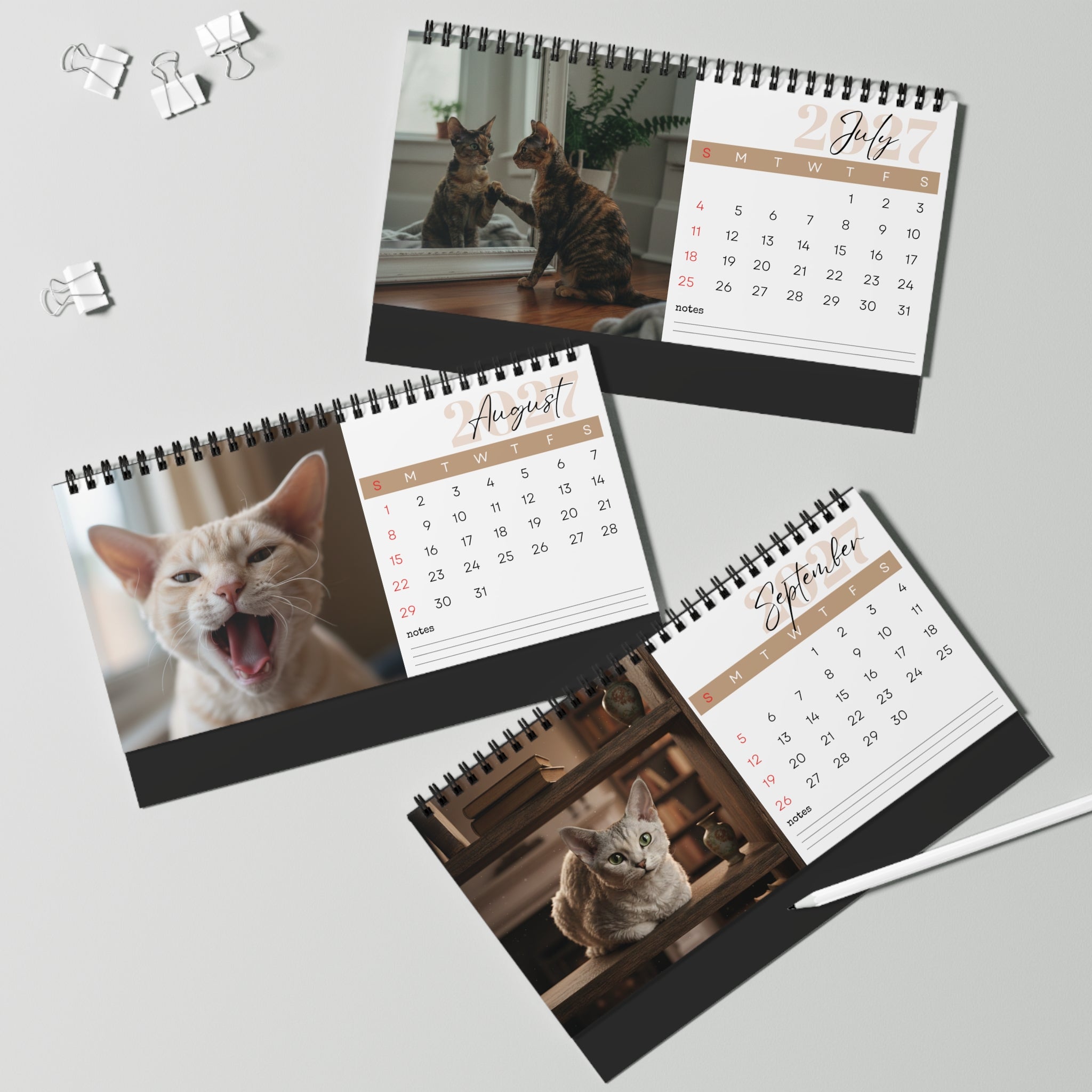 Devon Rex Desk Calendar 2027