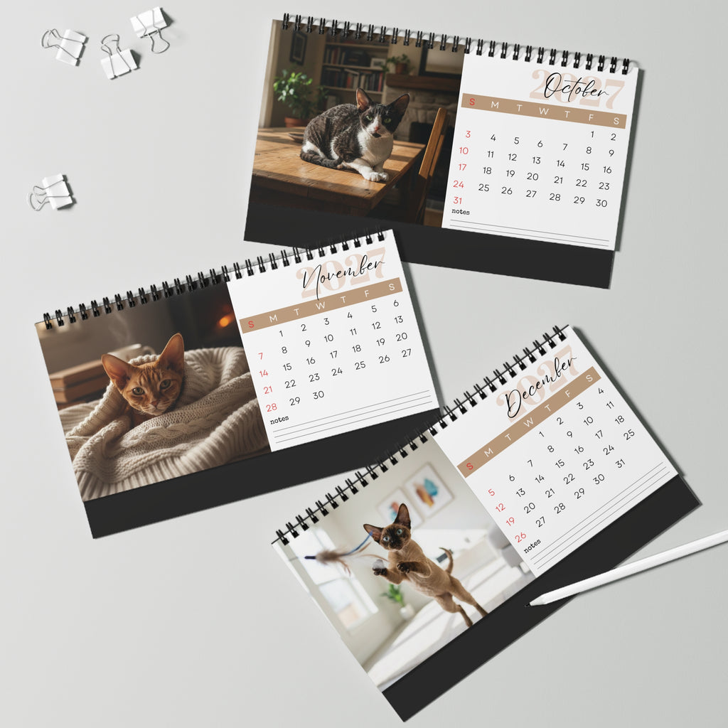 Devon Rex Desk Calendar 2027