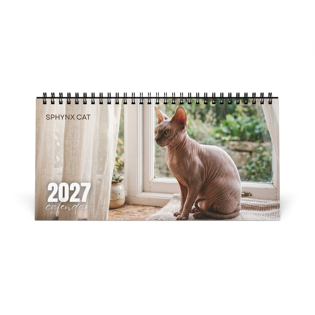 Sphynx Cat Desk Calendar 2027