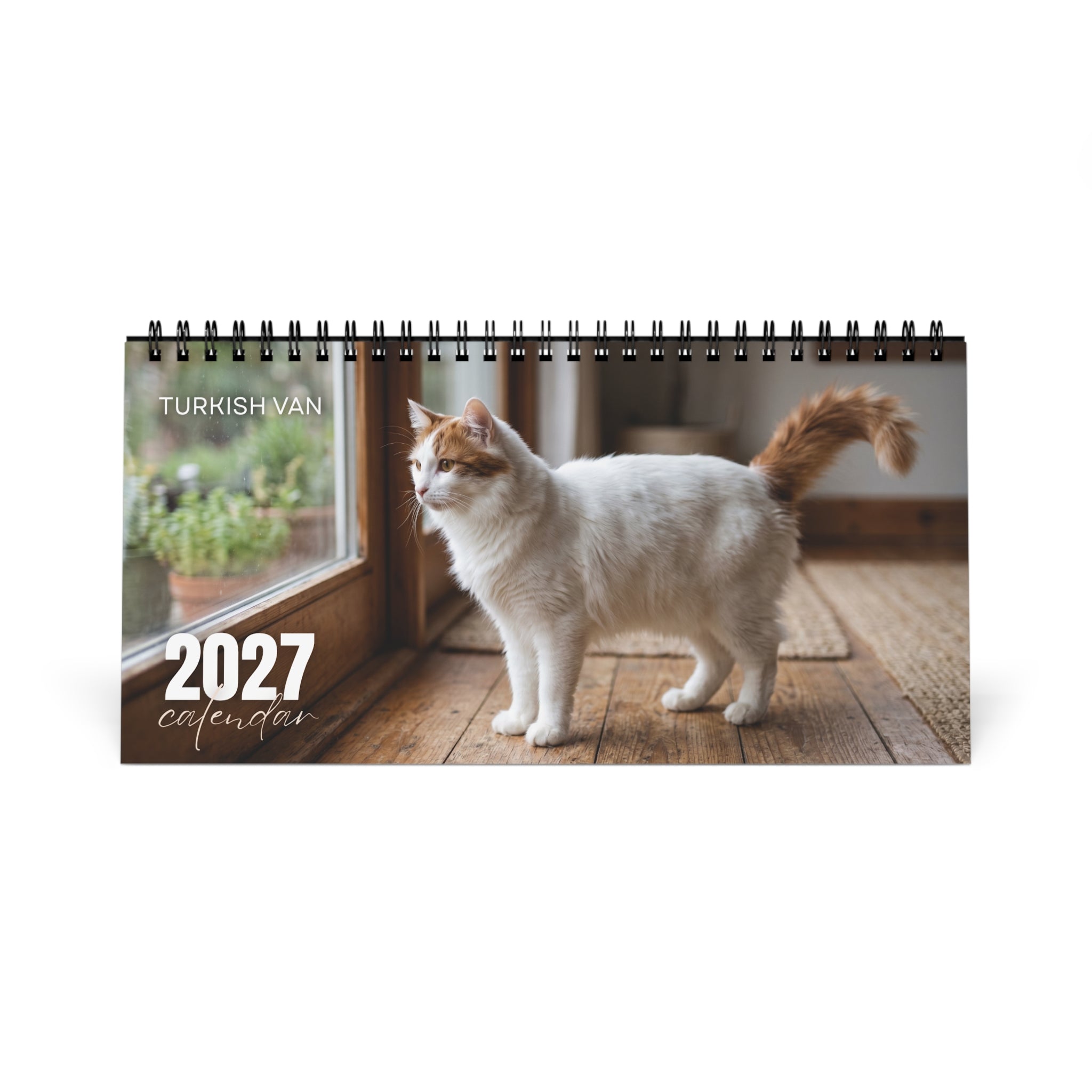 Turkish Van Cat Desk Calendar 2027