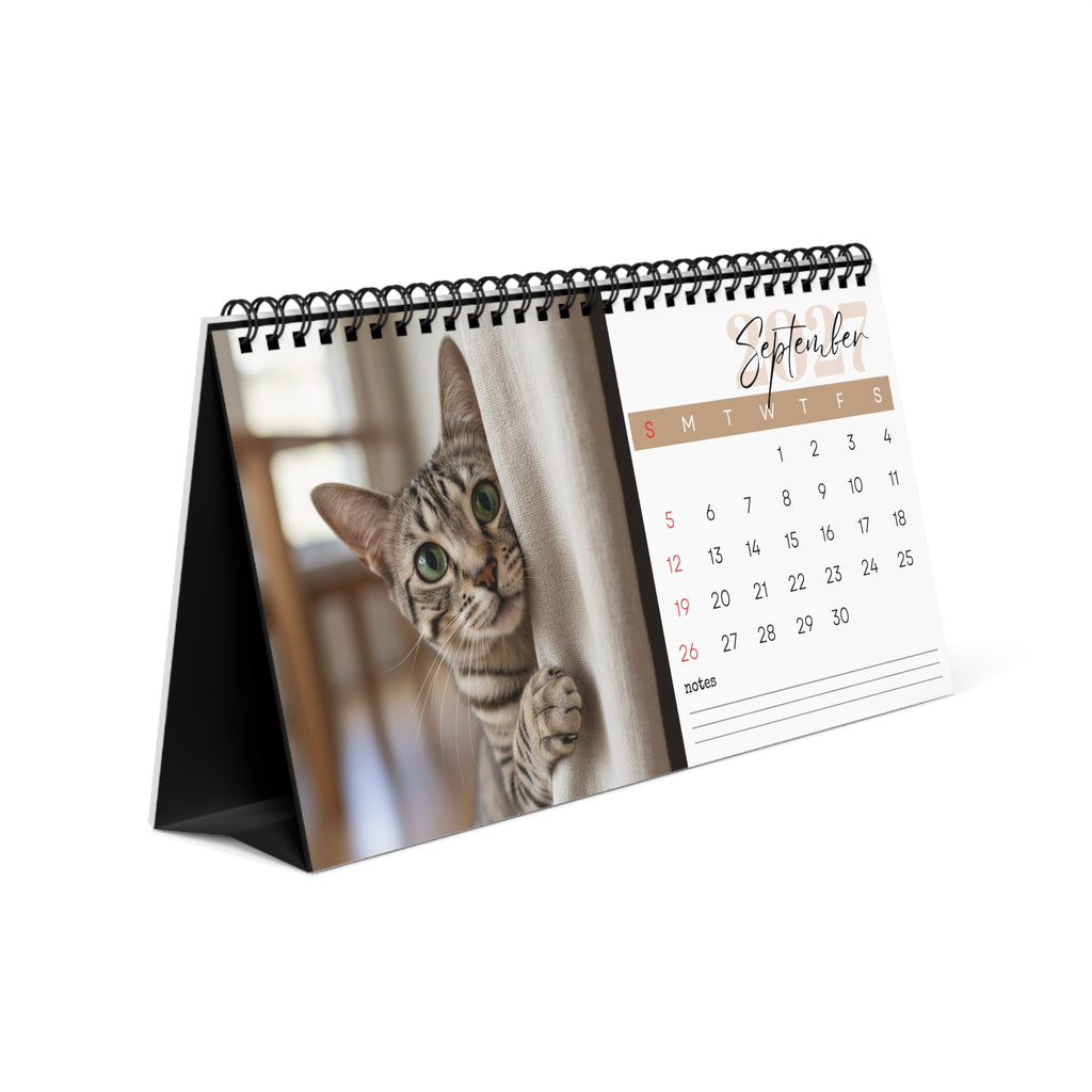 Egyptian Mau Desk Calendar 2027