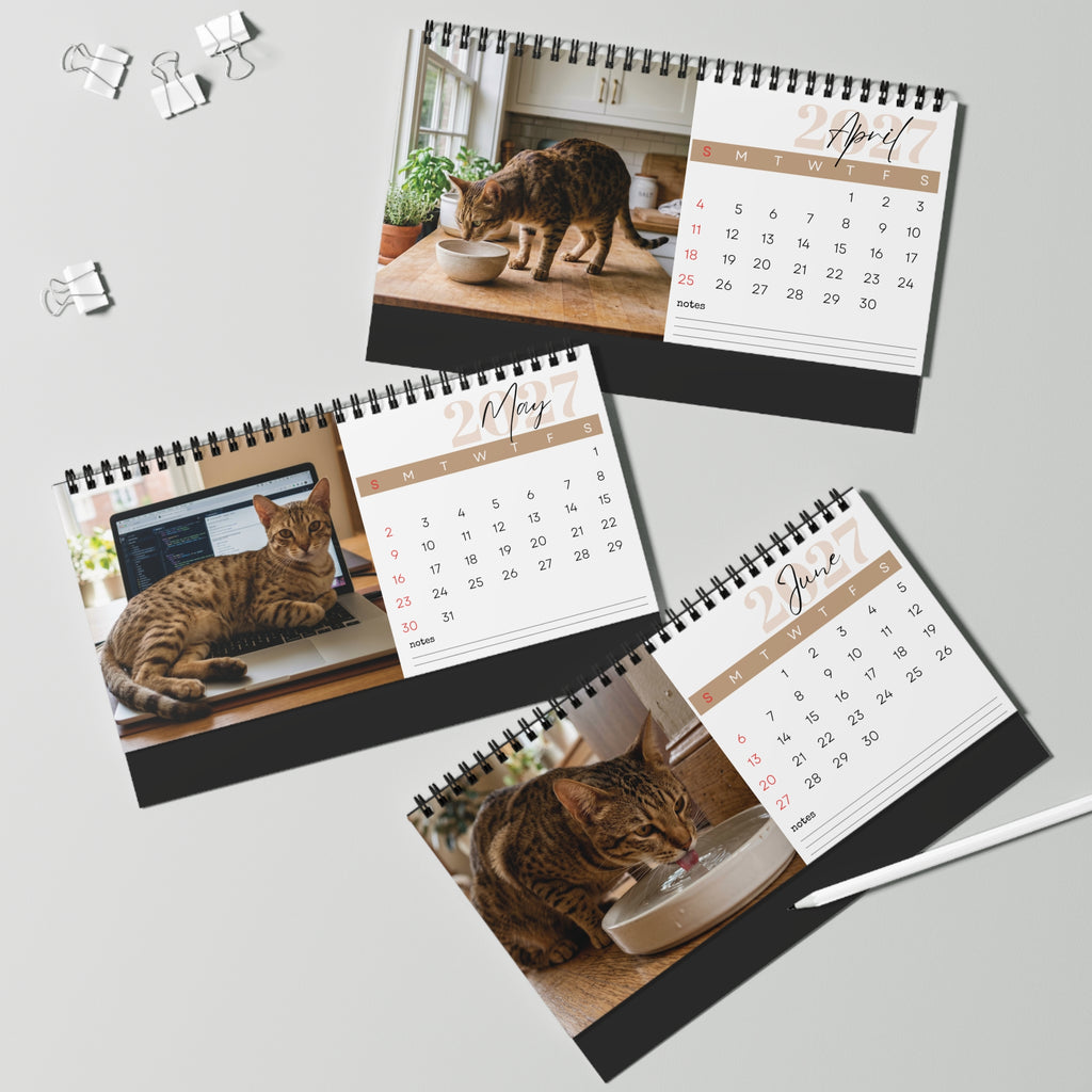 Ocicat Desk Calendar 2027