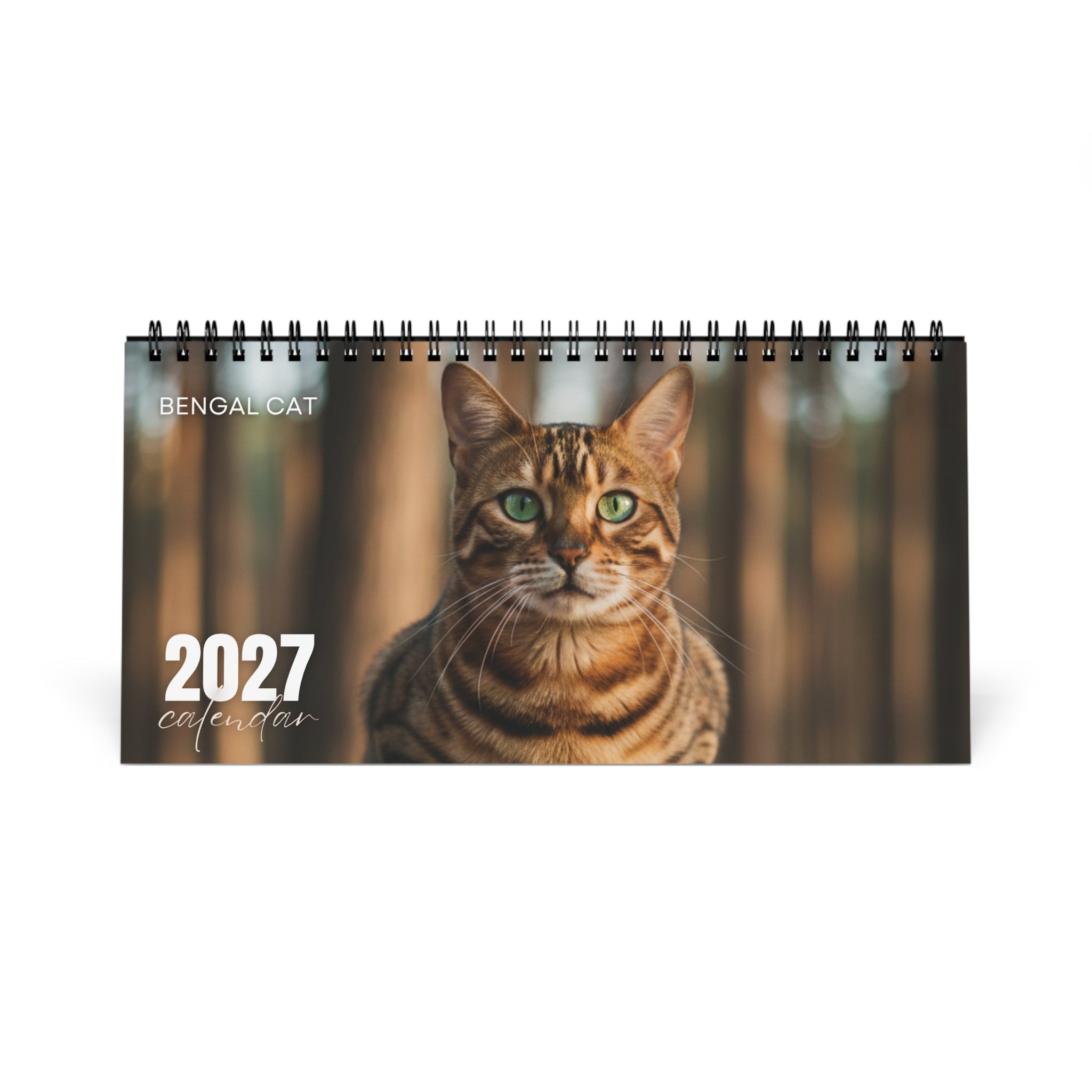 Bengal Cat Desk Calendar 2027