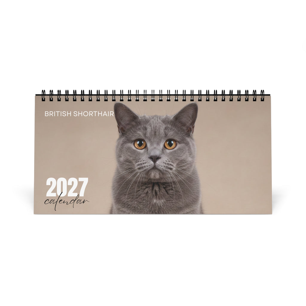 British Shorthair Desk Calendar 2027