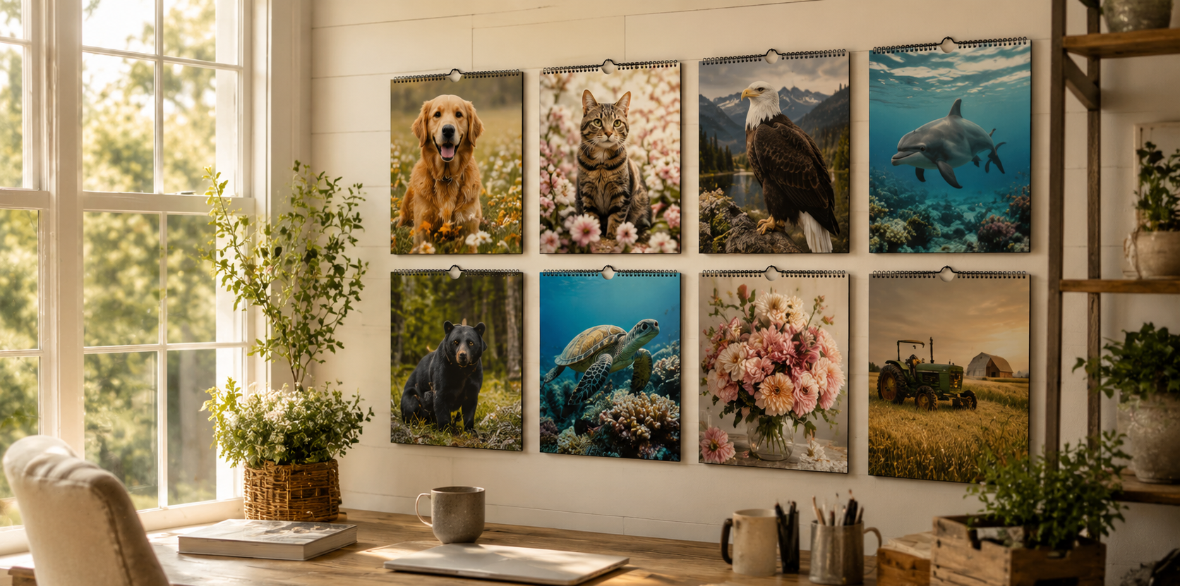 Animal Wall and Desk Calendars